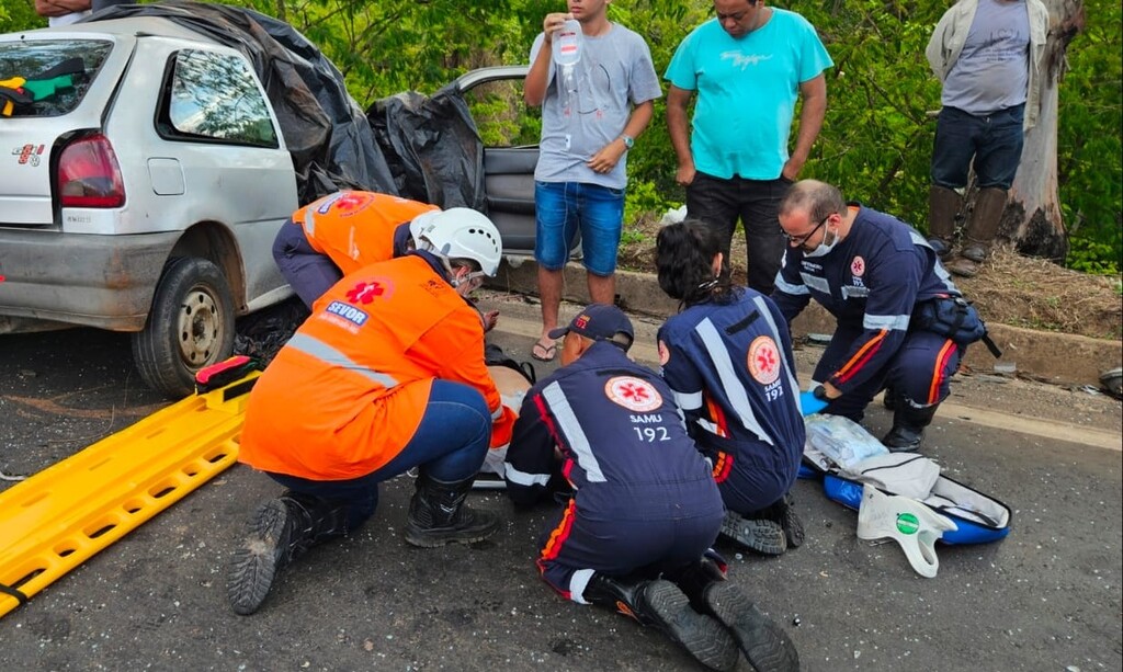 Quatro pessoas morrem em acidente entre carro e caminhão na BR-381